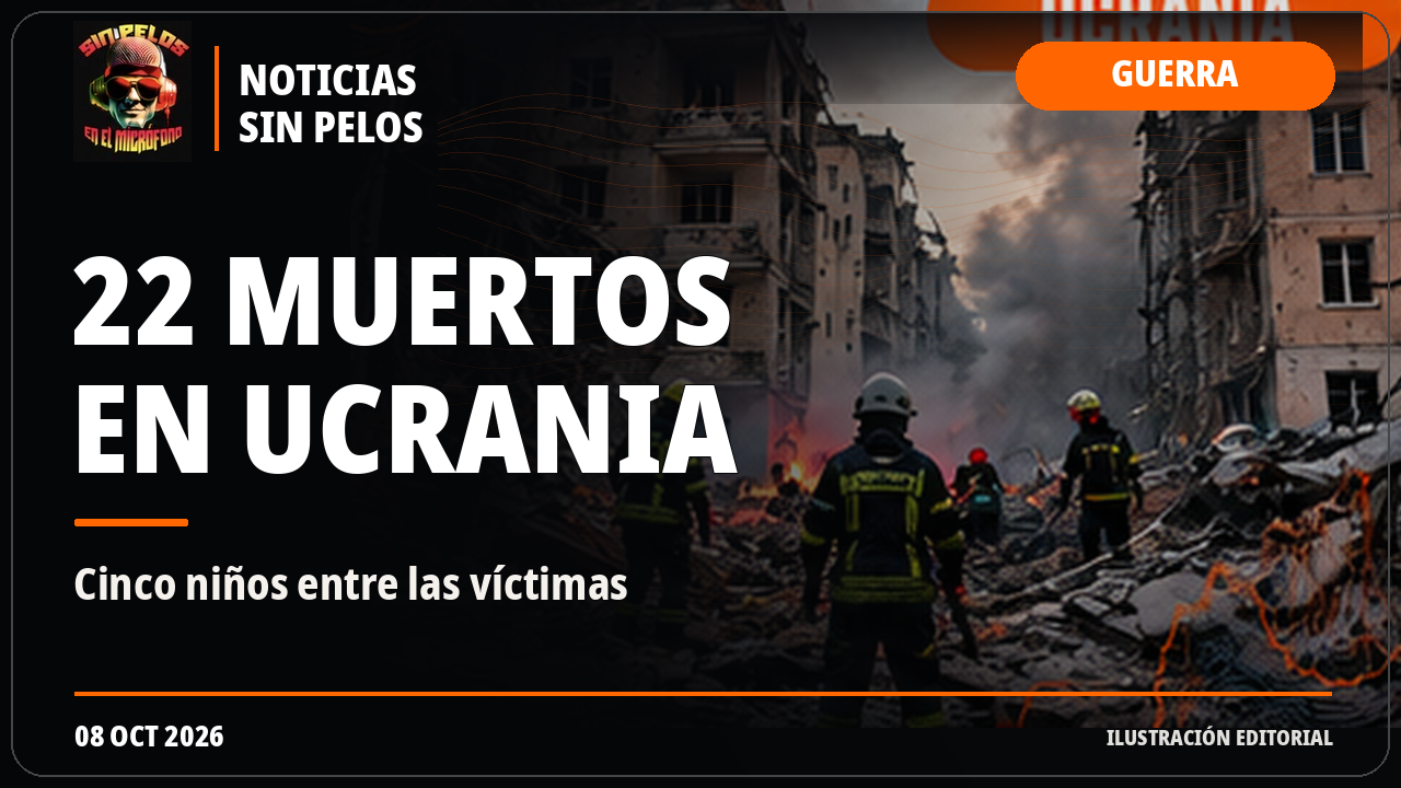 Ucrania reporta 22 muertos, entre ellos cinco niños, tras ataque contra edificio residencial