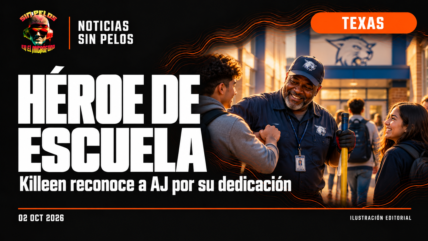 HÉROE DE ESCUELA: Killeen reconoce a AJ, el conserje que marca la diferencia en Shoemaker High