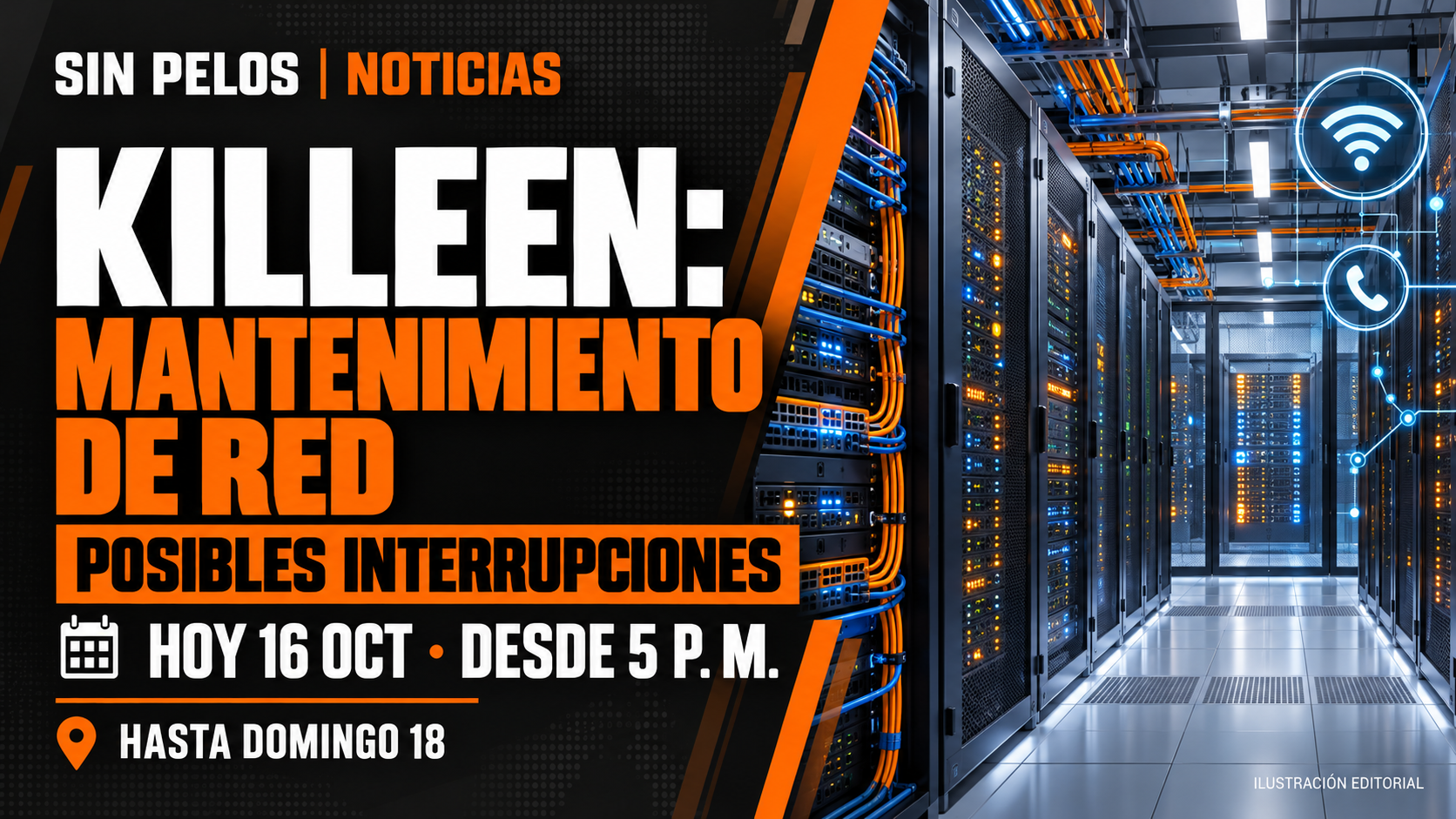 Killeen inicia mantenimiento de red a las 5 p. m.; servicios digitales podrían interrumpirse