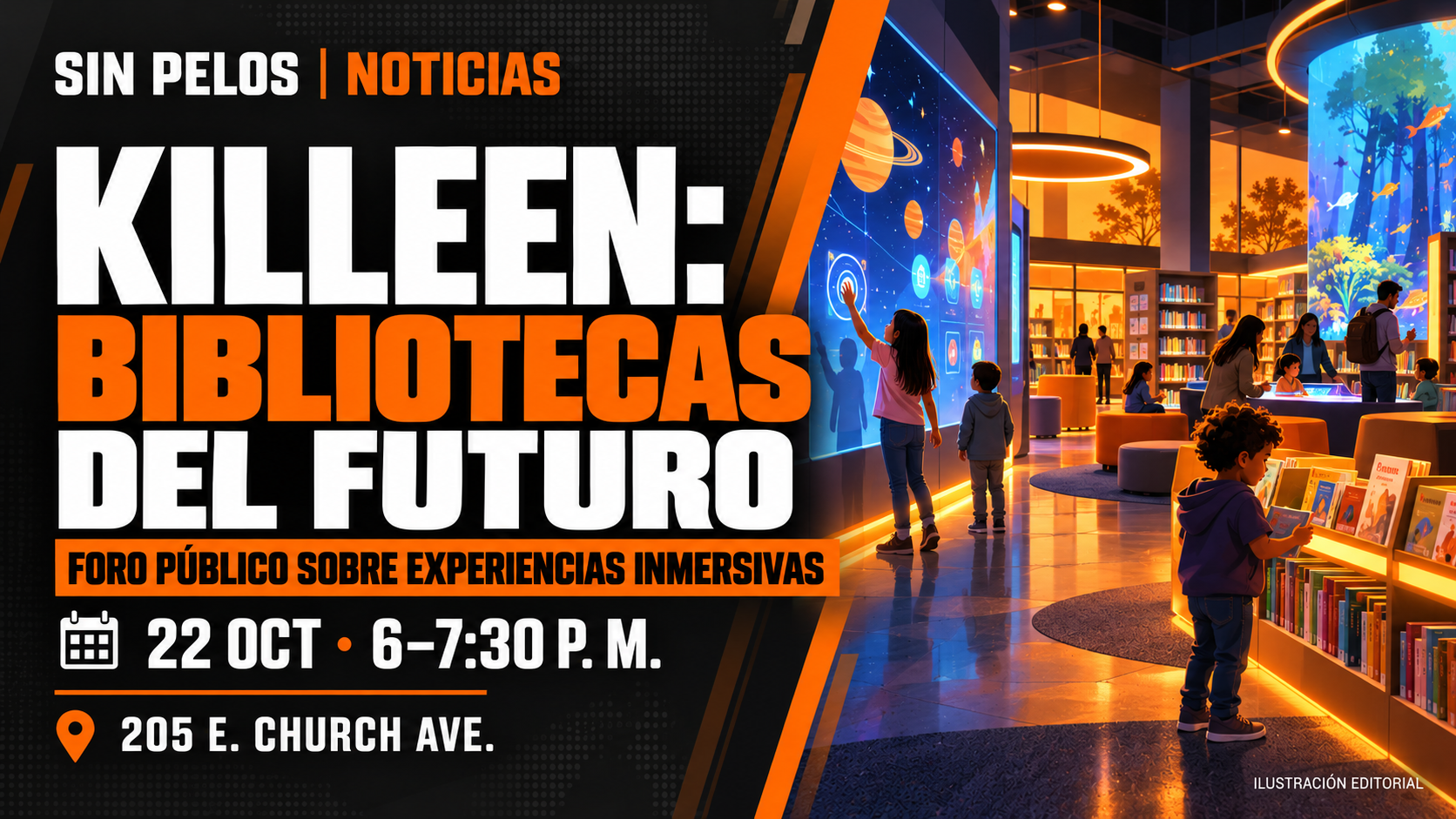 Killeen pide ideas para crear experiencias inmersivas en sus bibliotecas