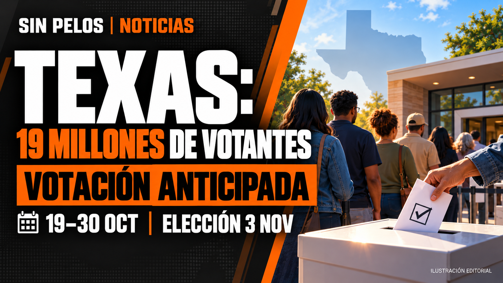 Texas supera los 19 millones de votantes antes del inicio de la votación anticipada