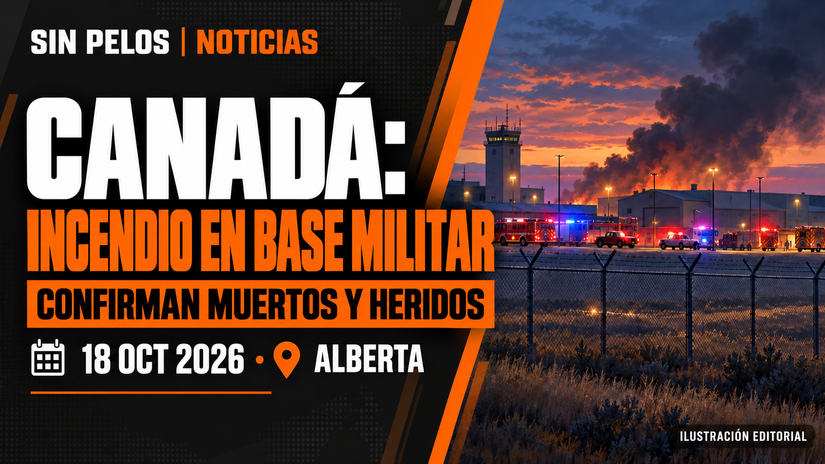 Muertos y heridos tras incendio en base militar canadiense de Alberta