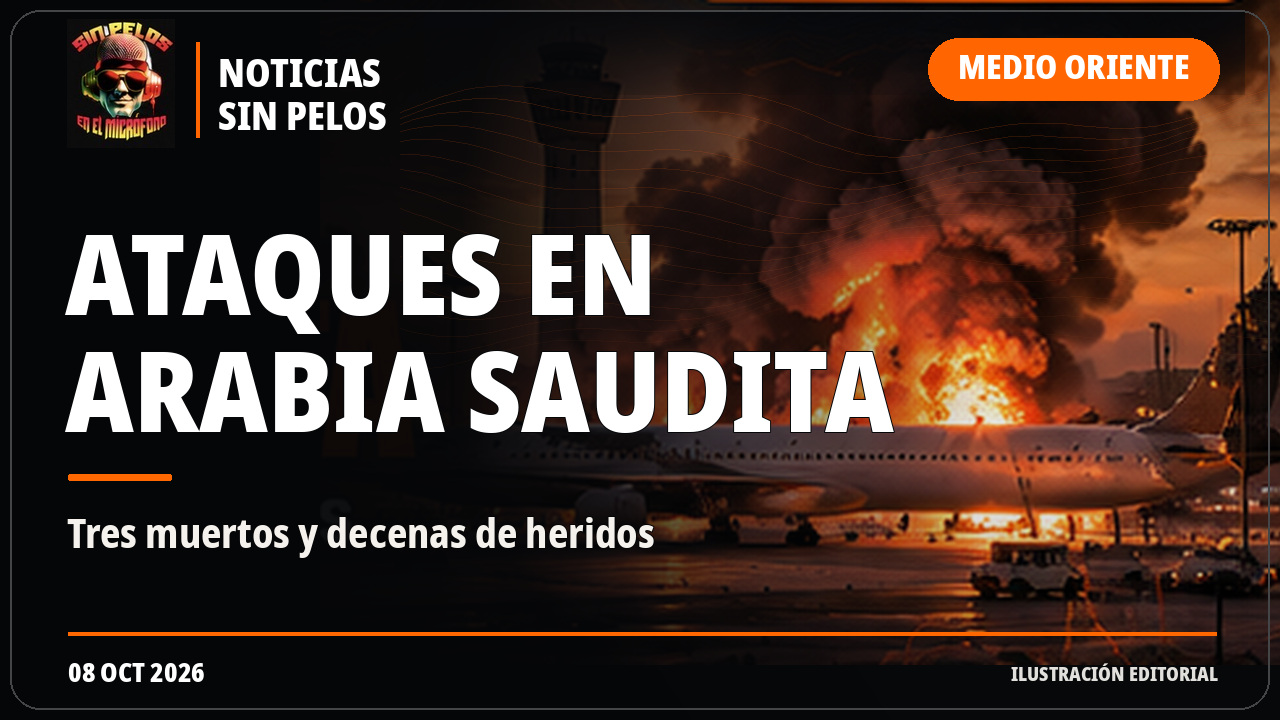 Tres muertos y 36 heridos en ataques contra dos aeropuertos de Arabia Saudita