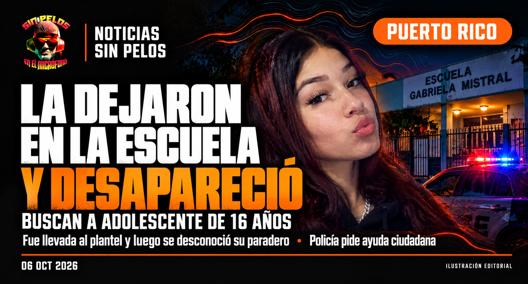 LA DEJARON EN LA ESCUELA Y DESAPARECIÓ: buscan a adolescente de 16 años en Puerto Rico
