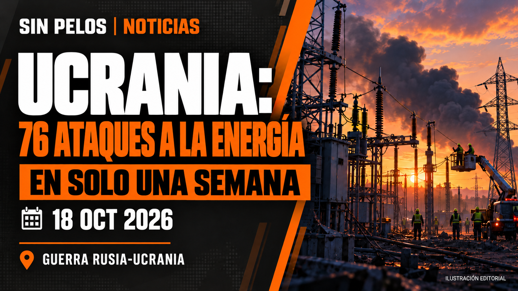 Zelenski reporta 76 ataques rusos contra la energía de Ucrania en una semana