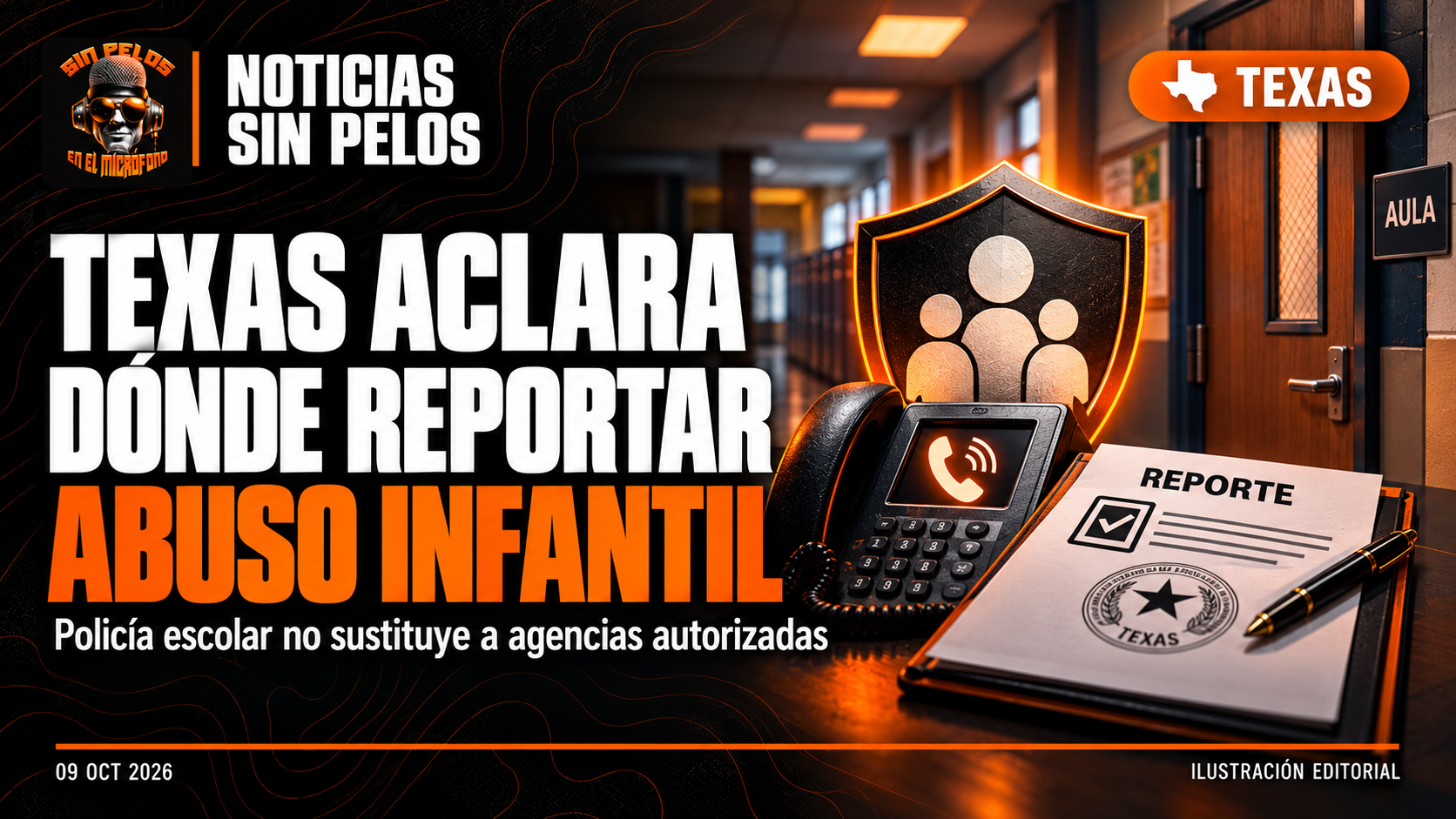 TEXAS ACLARA DÓNDE REPORTAR PRESUNTO ABUSO INFANTIL EN LAS ESCUELAS