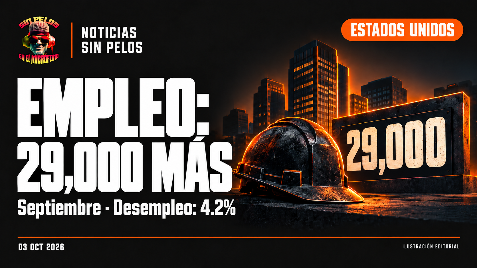 Estados Unidos añadió 29,000 empleos en septiembre; desempleo en 4.2%