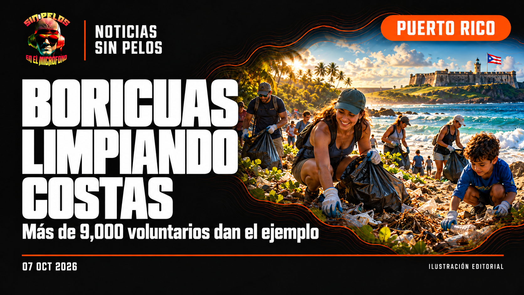 BORICUAS LIMPIANDO COSTAS: más de 9,000 voluntarios retiraron 103,556 libras de basura en Puerto Rico