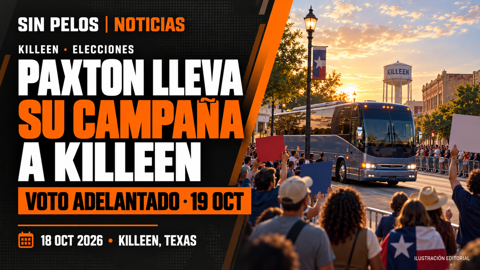 Ken Paxton lleva su campaña al centro de Killeen antes del voto adelantado