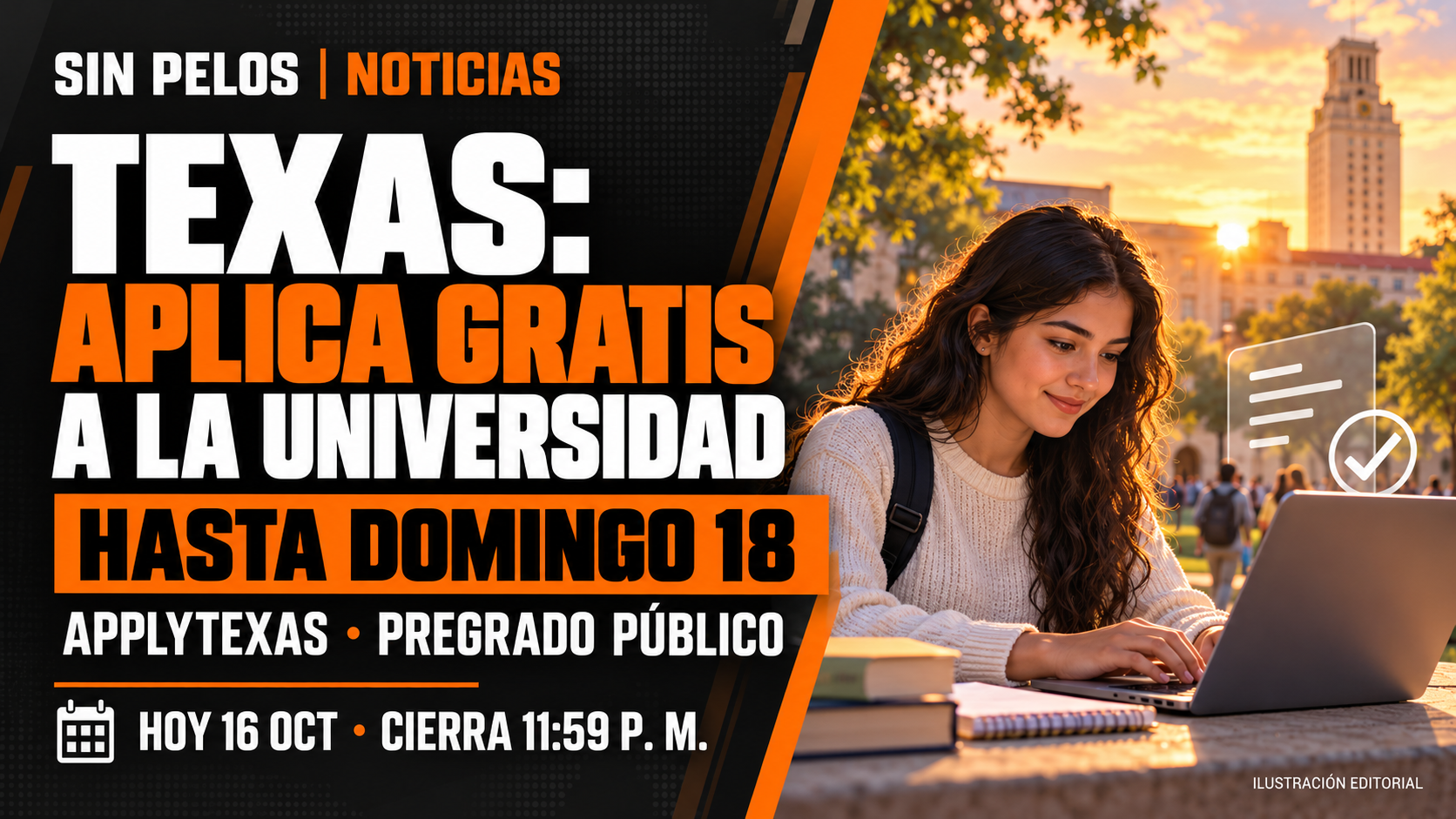 Texas mantiene solicitudes universitarias gratis hasta el domingo: quiénes califican
