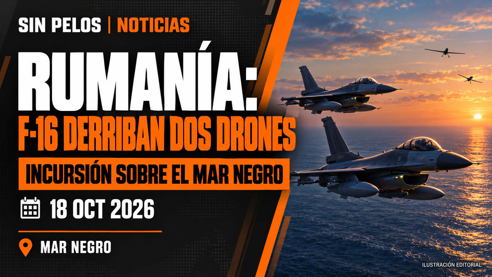 Rumanía derriba dos drones que entraron a su espacio aéreo sobre el mar Negro
