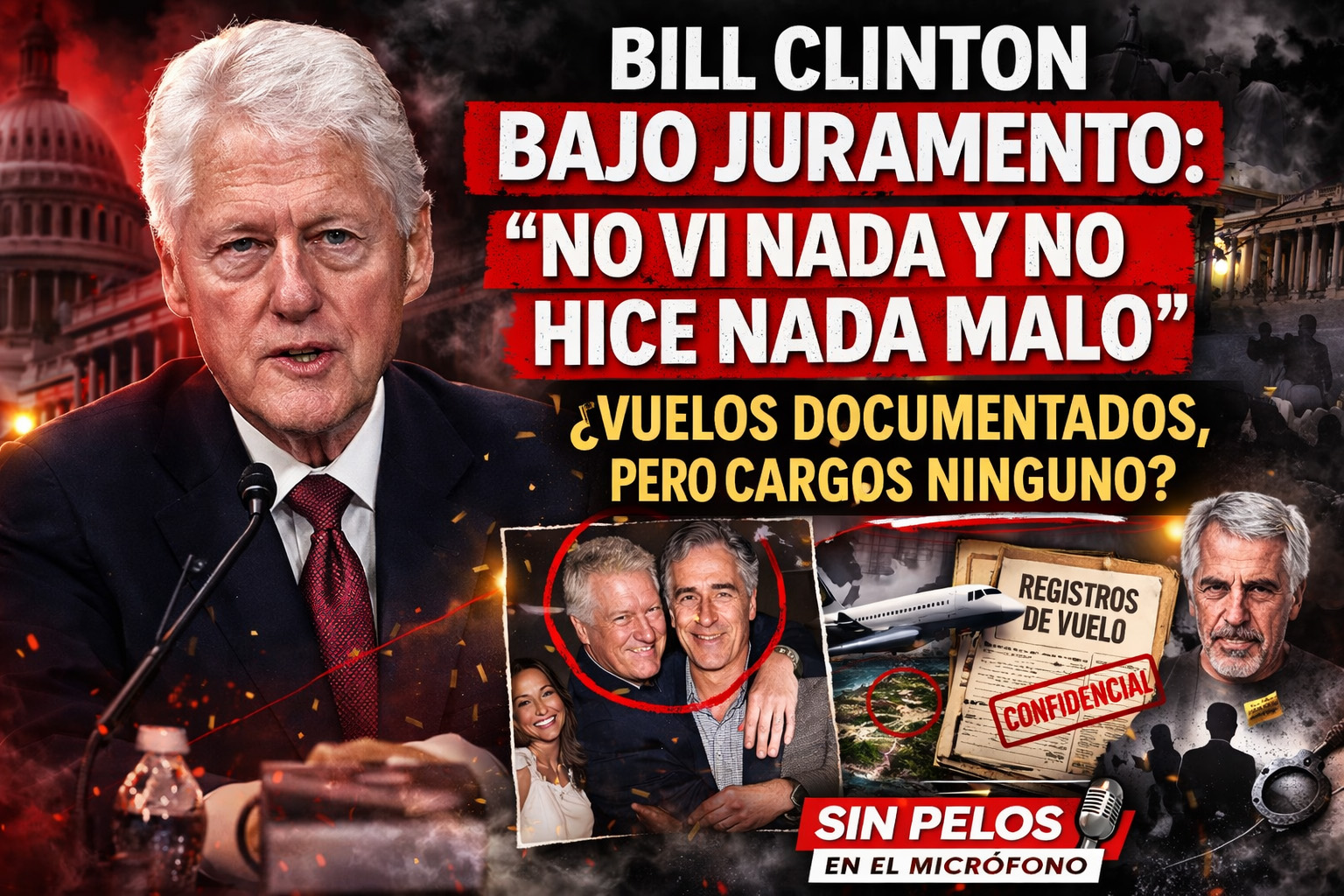 Bill Clinton bajo juramento por el caso Epstein: “No vi nada y no hice nada malo”