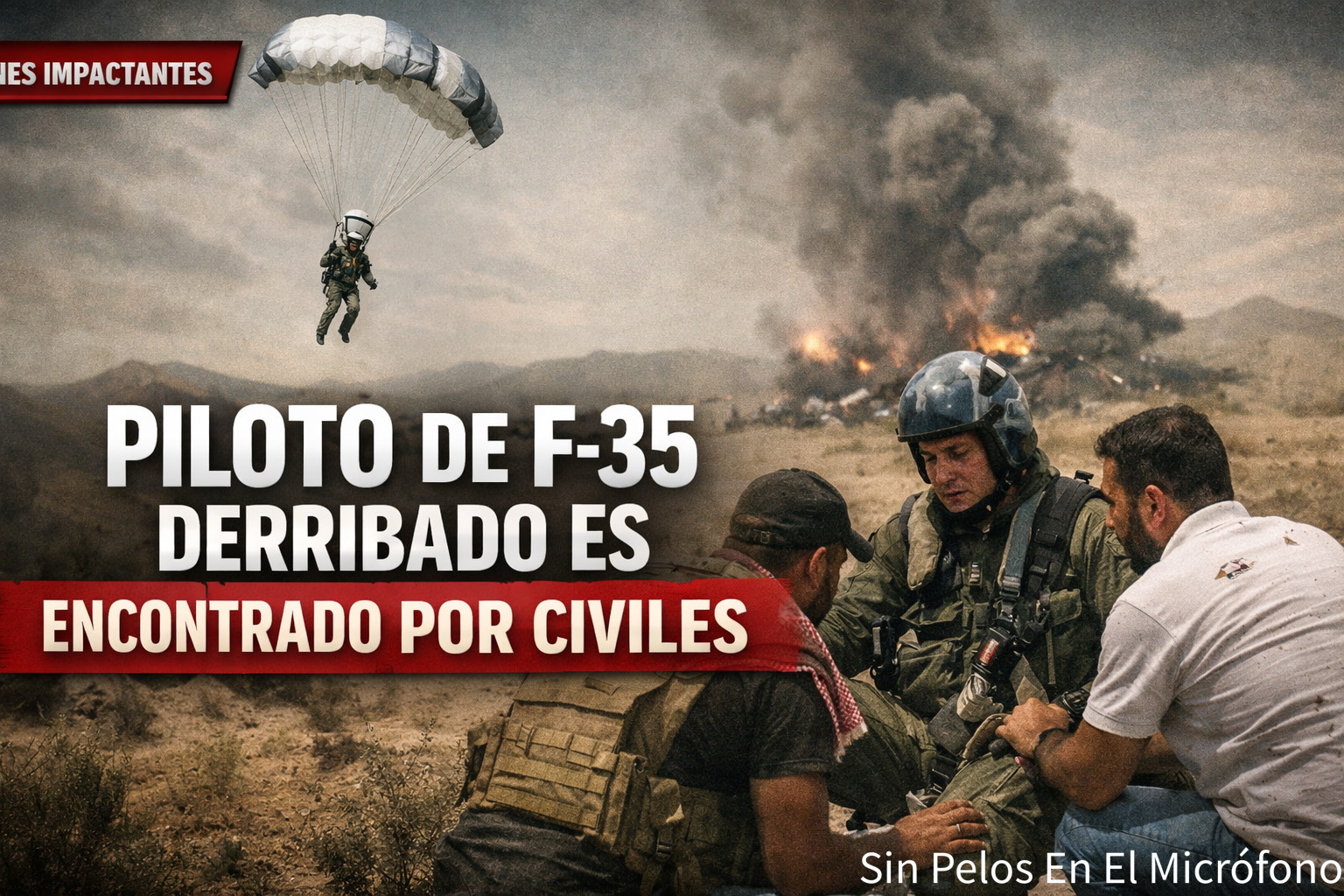 Video muestra a piloto de F-35 derribado siendo encontrado por civiles tras eyectarse