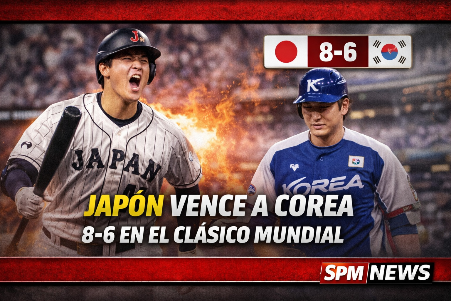 Japón vence a Corea 8-6 en duelo caliente del Clásico Mundial de Béisbol