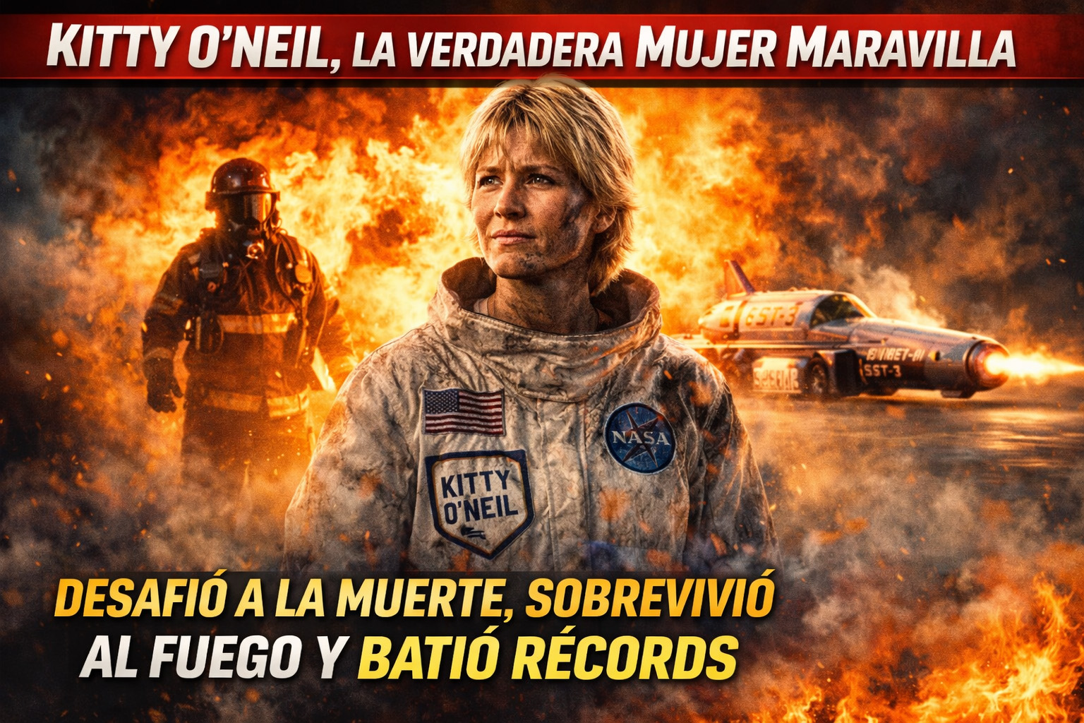 Kitty O'Neil, la "verdadera Mujer Maravilla" que desafió a la muerte, sobrevivió al fuego y batió récords