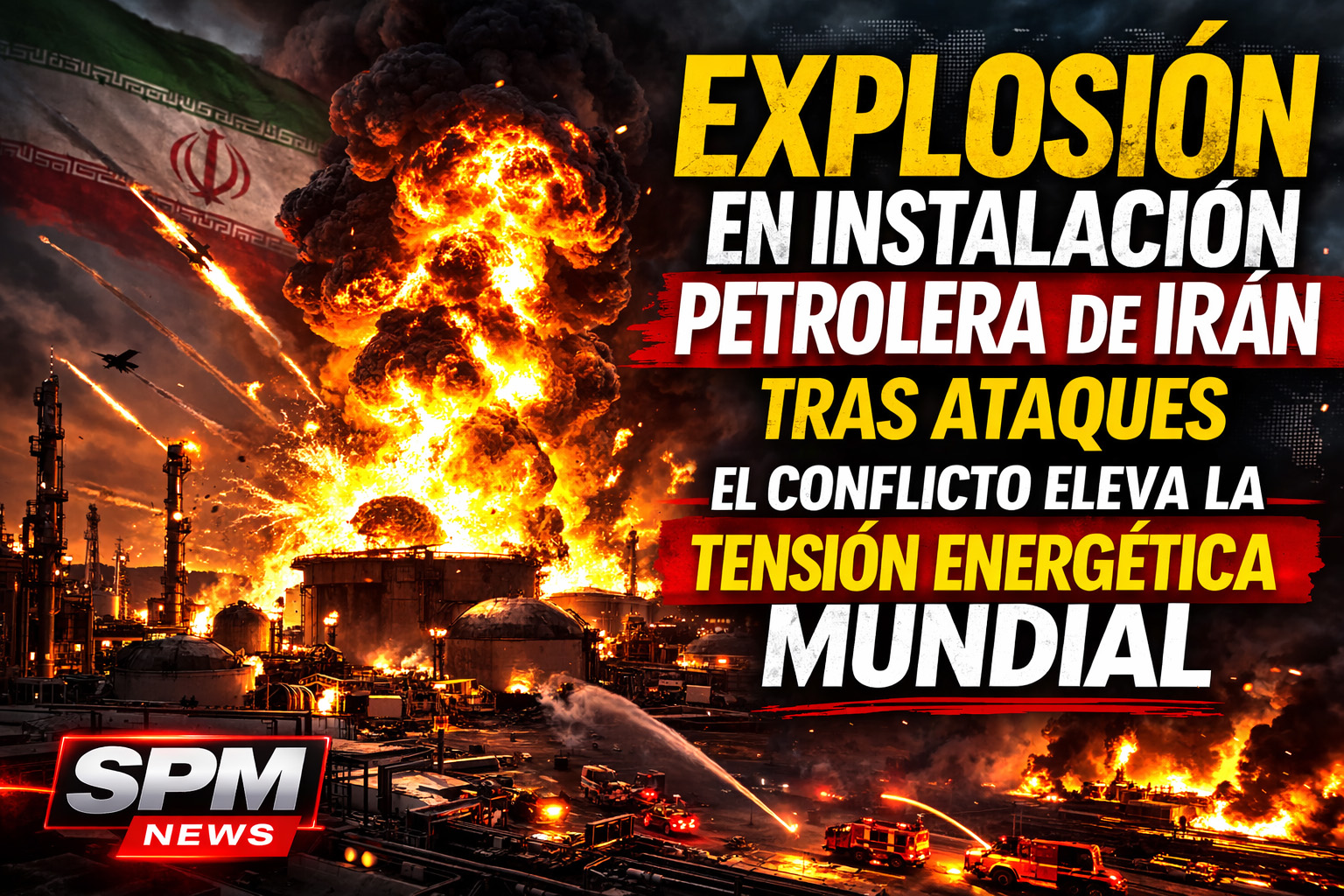 Explosión en instalación petrolera de Irán tras ataques; el conflicto eleva la tensión energética mundial