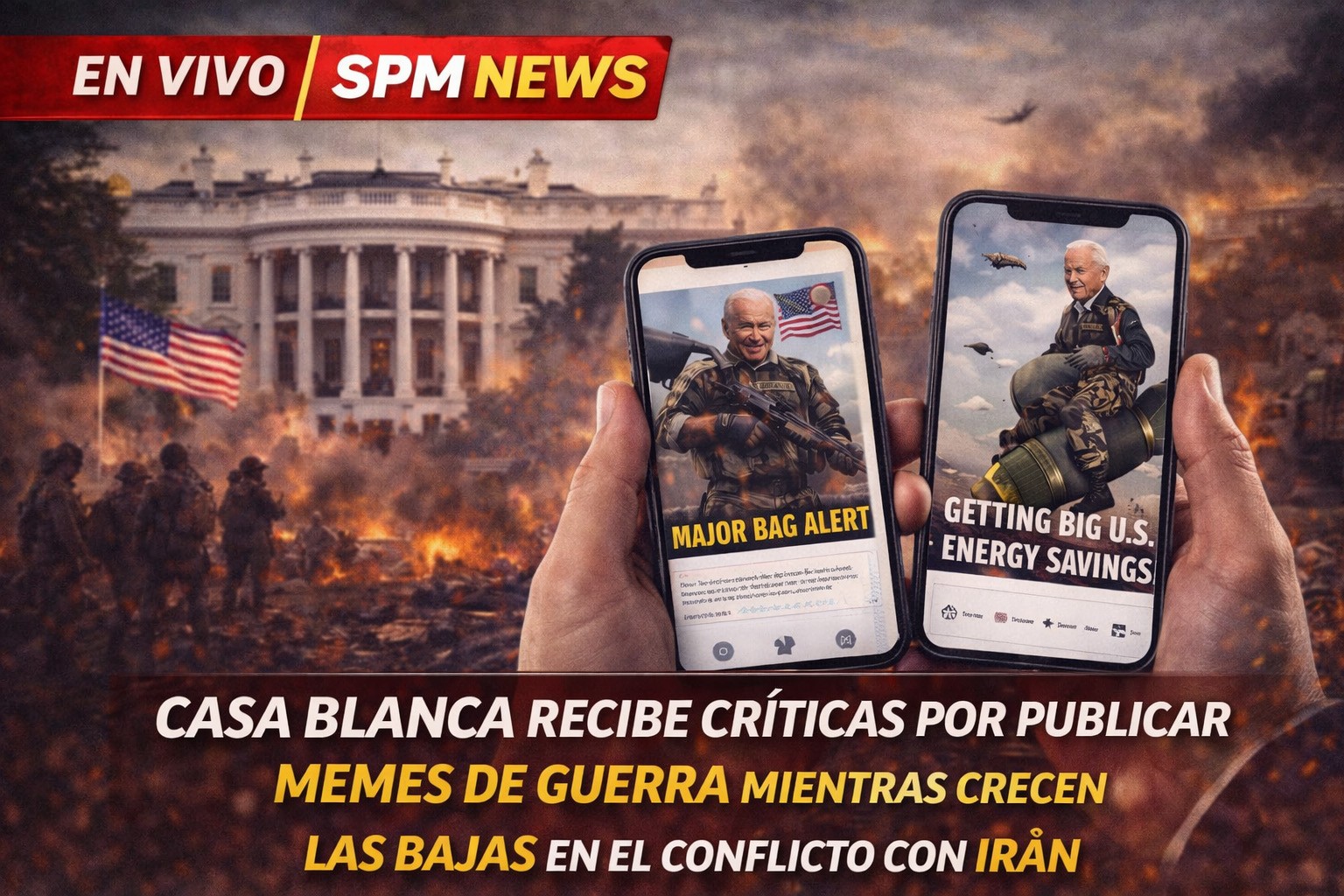Casa Blanca recibe críticas por publicar memes de guerra mientras crecen las bajas en el conflicto con Irán