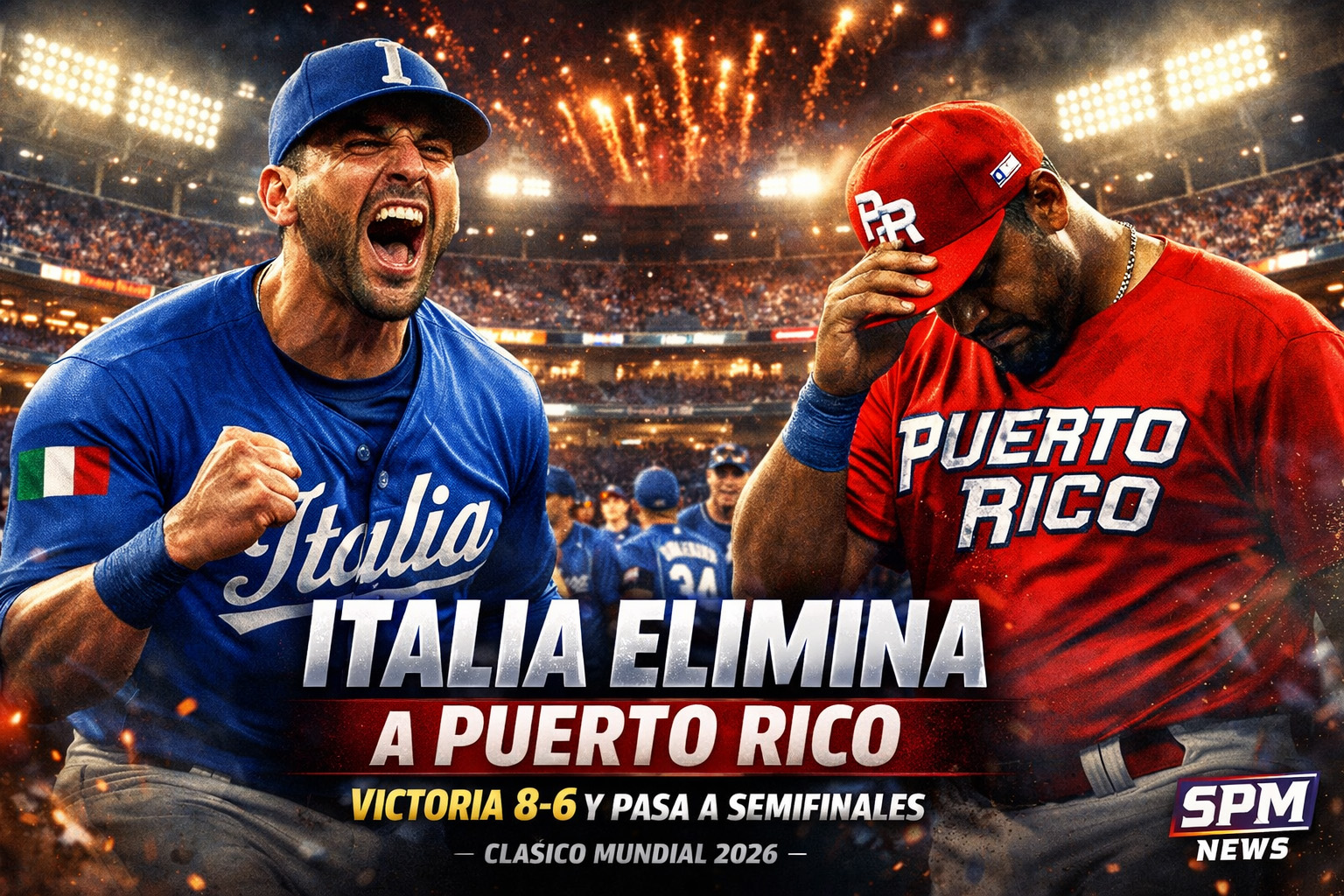 Italia vence 8-6 a Puerto Rico y se mantiene invicta en el Clásico Mundial