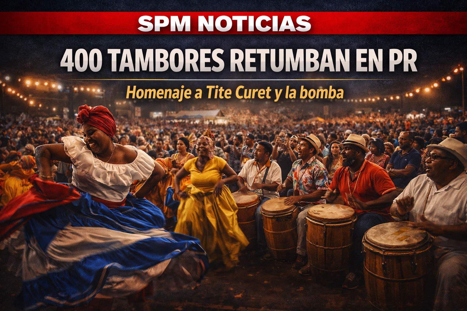 ¡Retumban 400 tambores en Puerto Rico para Tite Curet!