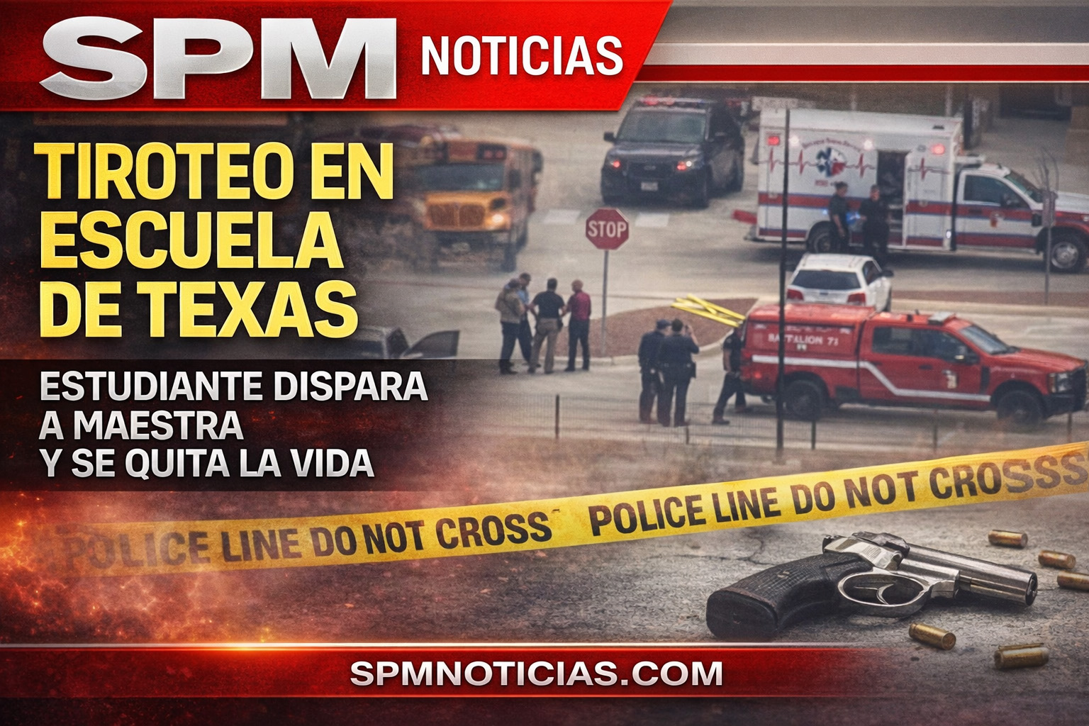 TIROTEO EN ESCUELA DE TEXAS: ESTUDIANTE DISPARA A MAESTRA Y SE QUITA LA VIDA
